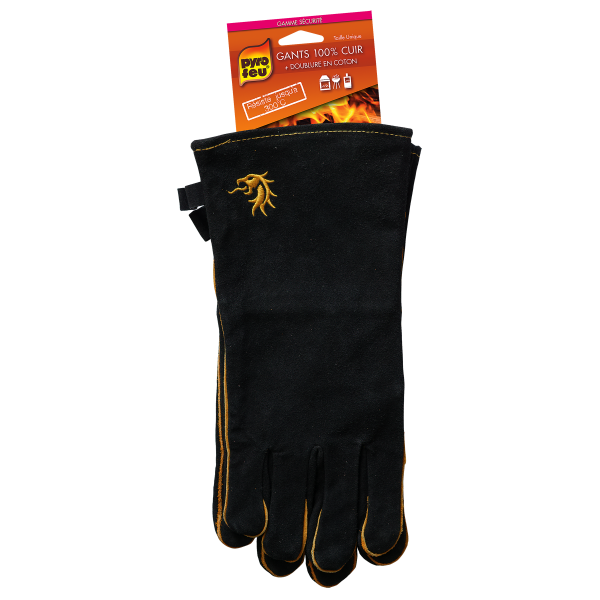 Gants cuir anti-chaleur PYROFEU, 1265963, Chauffage Climatisation et VMC