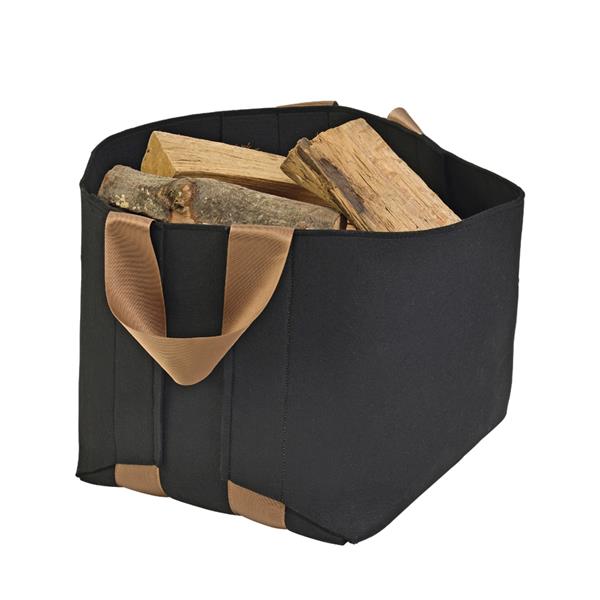 Sac à Bûche Cheminée 2Pièces Sac a Bois Sac à Bûches en Feutre