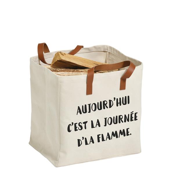 Sac à bûche en tissu flames