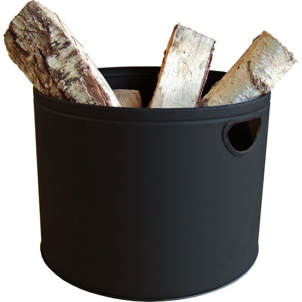 Seau à bois rond Noir Ø44x32